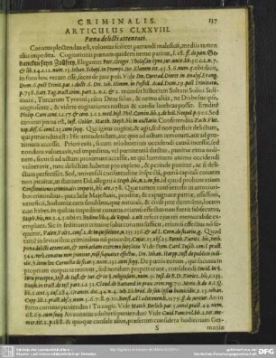 Articulus CLXXVII. Poena delicti attentati