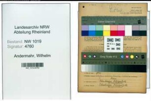 Entnazifizierung Wilhelm Andermahr , geb. 25.12.1895 (Kaufmann)