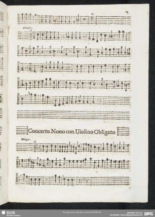 Concerto nono con violino obligato