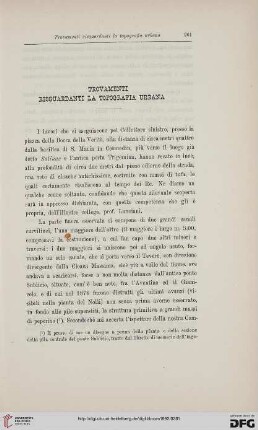 20: Trovamenti risguardamenti la topografia urbana
