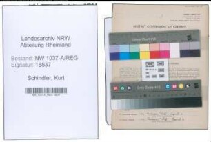 Entnazifizierung Kurt Schindler , geb. 06.03.1898 (Verw.Angestellter)