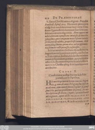 Caput X. Confirmatur nostra sententia de fidei praevisione ex Patribus.