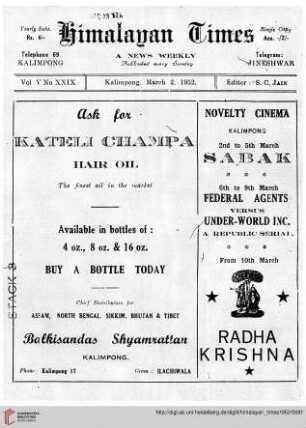 No. XXIX (02 March 1952)