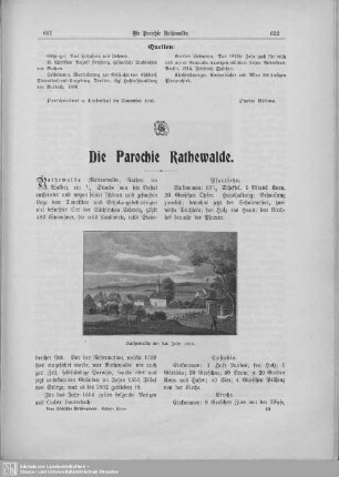 Die Parochie Rathewalde