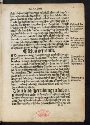 Von getranck.