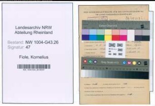 Entnazifizierung Kornelius Fiole , geb. 02.05.1895 (Bergmann)