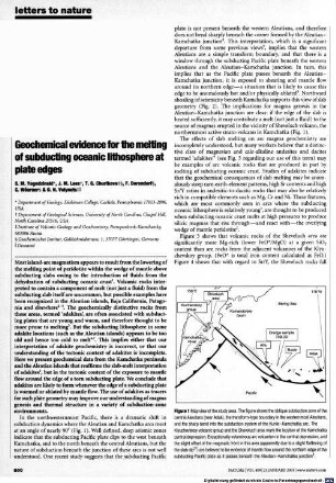 Geochemical evidence for the melting of subducting oceanic lithosphere at plate edges