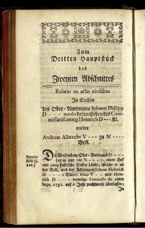 Zum Dritten Hauptstück des Zweyten Abschnittes.