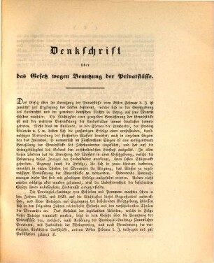 Gesetz über die Benutzung der Privat-Flüsse : vom 28sten Februar 1843