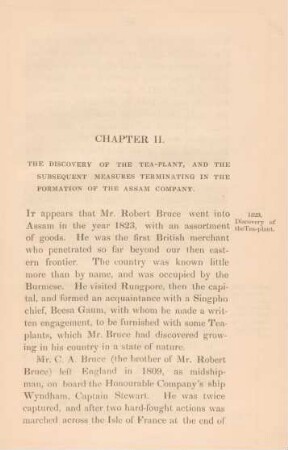 Chapter II. The discovery of the tea-plant, and the subsequent measures terminating in the formation of the Assam company