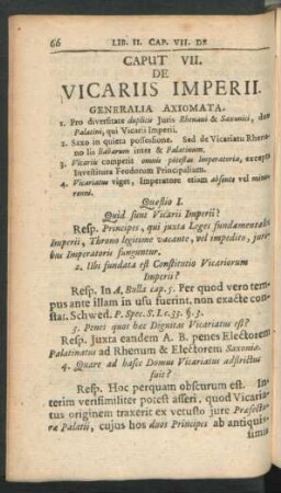 Caput. VII. De Vicariis Imperii