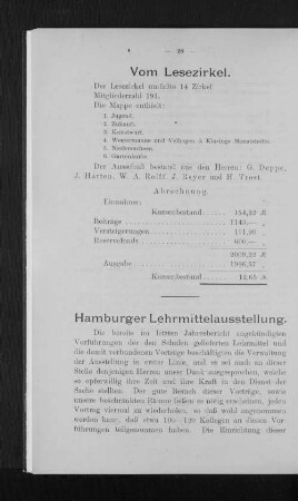Vom Lesezirkel.