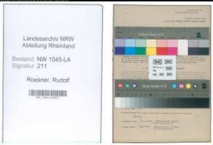 Entnazifizierung Rudolf Roesner , geb. 10.04.1912 (Angestellter)