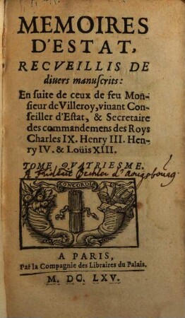 Mémoires D'Estat, 4