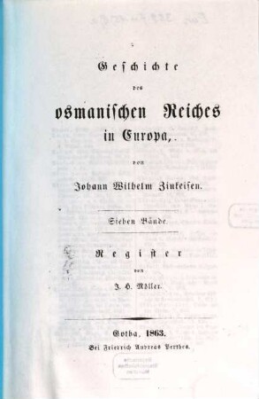 Geschichte des osmanischen Reiches in Europa, 8. Register