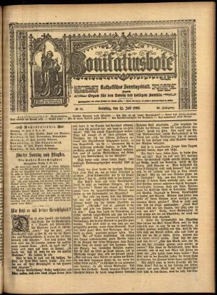 Erste Ausgabe vom Sonntag, den 12. Juli 1908.