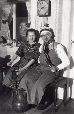 Hulda und Willy Hanisch in Faschingskostümen