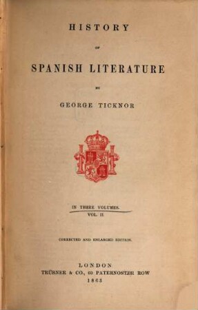 History of Spanish Literature. 2