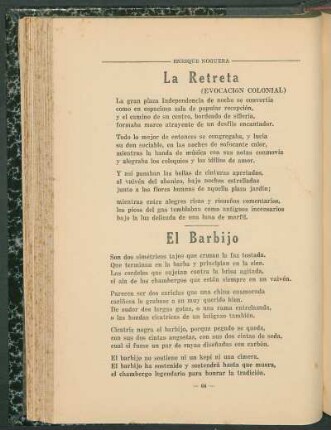 La Retreta : (Evocación colonial)