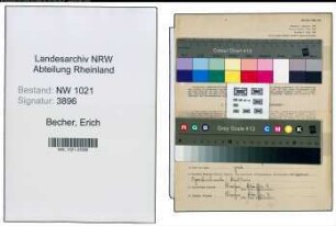 Entnazifizierung Erich Becher , geb. 22.03.1905 (Verwaltungsangestellter)
