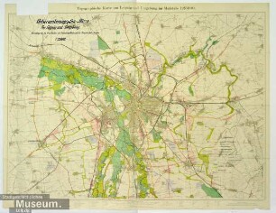 Topographische Karte von Leipzig und Umgebung