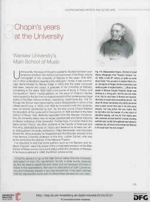 Chopin’s years at the University