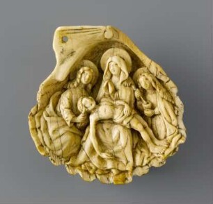 Pilgermuschel mit Beweinung Christi