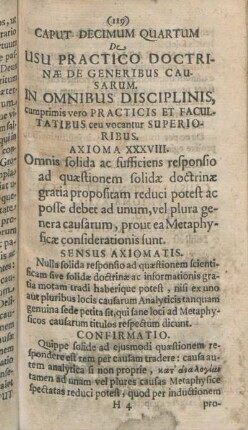 Caput Decimum Quartum De Usu Practico Doctrinæ De Generibus Causarum.