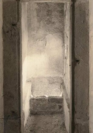 Erzgebirge. Schloss Stein. Kernwerk, 2. Obergeschoss (spätgotischer Wohnraum): Aborterker von innen