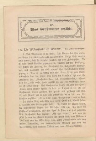 IV. Was Großmutter erzählt