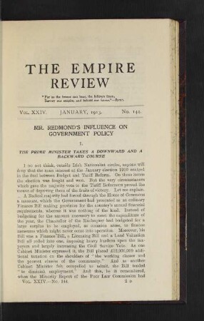 Vol. 24. January, 1913. No. 144.