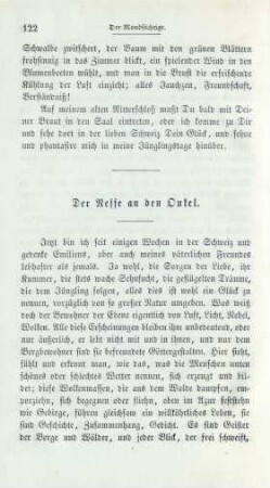 Der Neffe an den Onkel