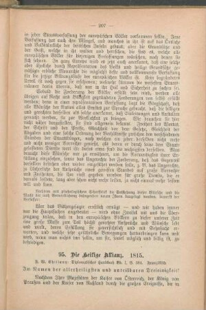 95. Die Heilige Allianz. 1815.