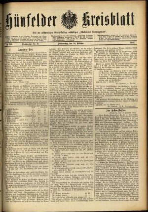 Ausgabe vom Donnerstag, den 14. Oktober 1915.
