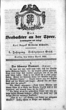 16. Stueck, 21. April 1851
