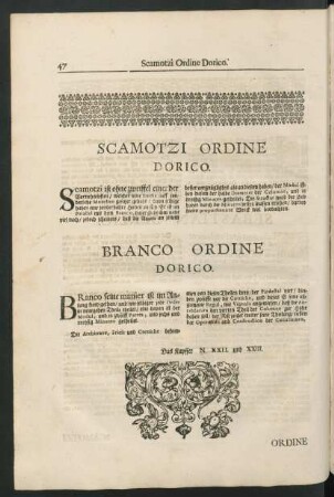 Scamotzi Ordine Dorico. - Branco Ordine Dorico.