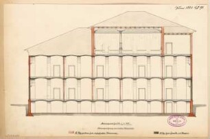 Knabenschule, Eilenburg Monatskonkurrenz Juni 1881: Längsschnitt 1:100
