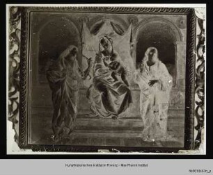 Thronende Madonna zwischen dem Heiligen Sebastian und Johannes dem Evangelisten
