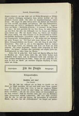 Kriegsandachten : 4. Furchtlos und treu! ; zum Neujahr ; [Fortsetzung]