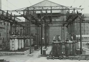 Hirschfelde, Großkraftwerk : Hirschfelde, Großkraftwerk und Kohlenwerk. Großkraftwerk. Freiluftumspannanlage 100 kV