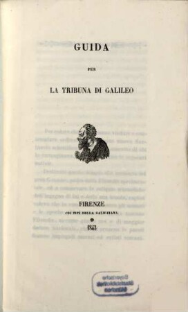 Guida per la Tribuna di Galileo : (Schmutztel: Tribuna di Galileo.)