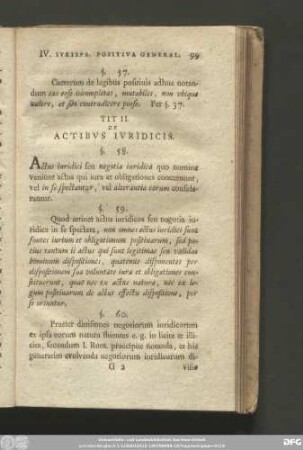 Tit. II. De Actibus Iuridicis.