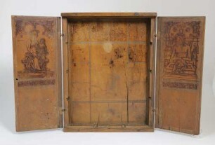 Reliquienkästchen (?) mit Vorzeichnungen für flache Reliefs