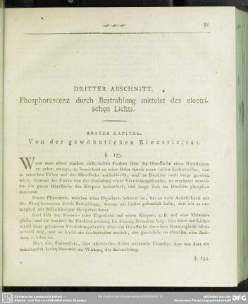 Dritter Abschnitt. Phosphorescenz durch Bestrahlung mittelst des electrischen Lichts