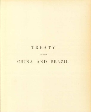 Treaty between China and Brazil
