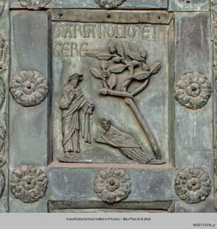 Bronzetür des Westportals : Noli me tangere