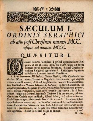 Ortus et progressus S. ord. Fratr. Minor S. P. Francisci