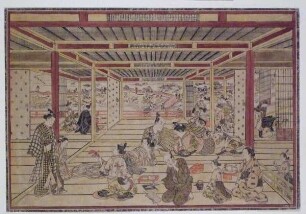 Blick in ein Yoshiwara-Haus