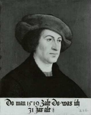 Bildnis eines Mannes in brauner Pelzmütze