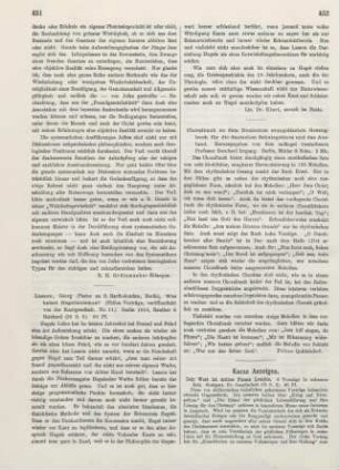 451-452 [Rezension] Lasson, Georg, Was heisst Hegelianismus?